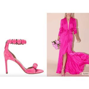 Alaïa La Bombe 90 suede sandals In Rose Petale EU 38/ US 8 $1250